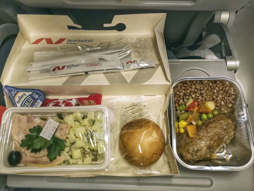 Питание на борту самолёта Северный Ветер, NordWind